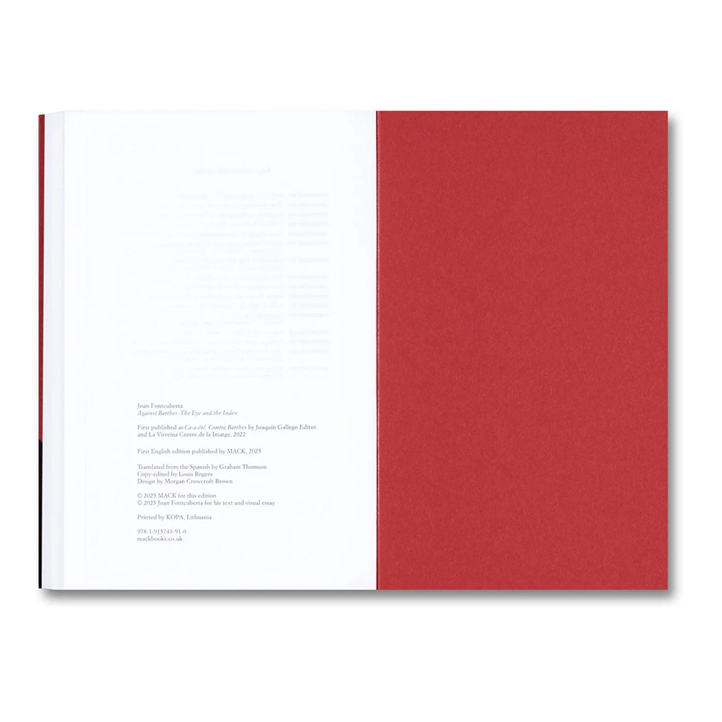 Against Barthes: The Eye and the Index