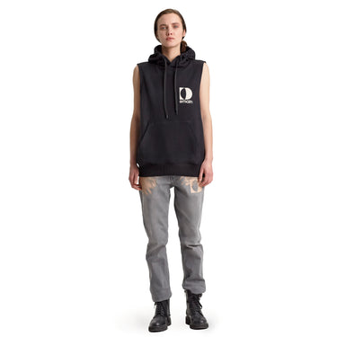 Sleeveless hoodie woman Original D/heart Black