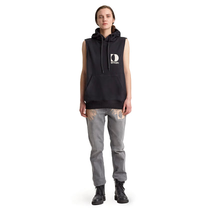 Sleeveless hoodie woman Original D/heart Black