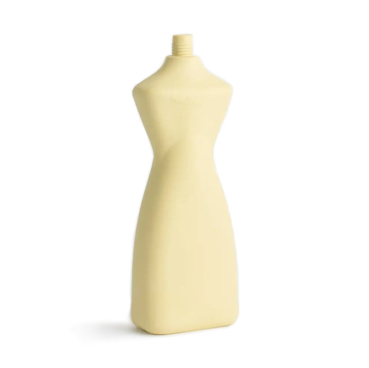 Porcelain bottle vase # 8 fresh yellow