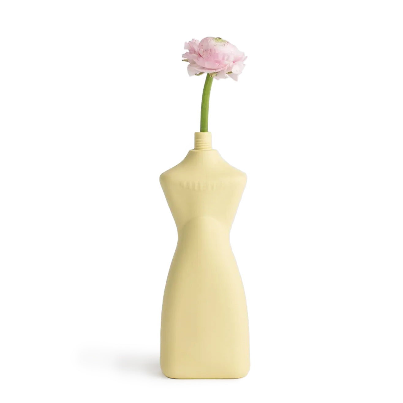 Porcelain bottle vase # 8 fresh yellow